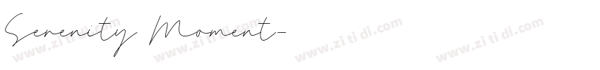Serenity Moment字体转换